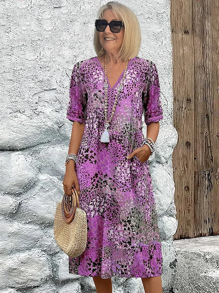 Ryški suknelė su išskirtiniu raštu