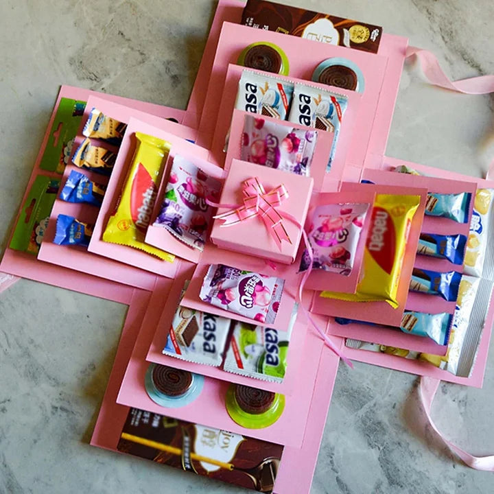 Kūrybinga kalėdinė dovanų dėžutė: 5 aukštų staigmenos dovanų dėžutė su juostele