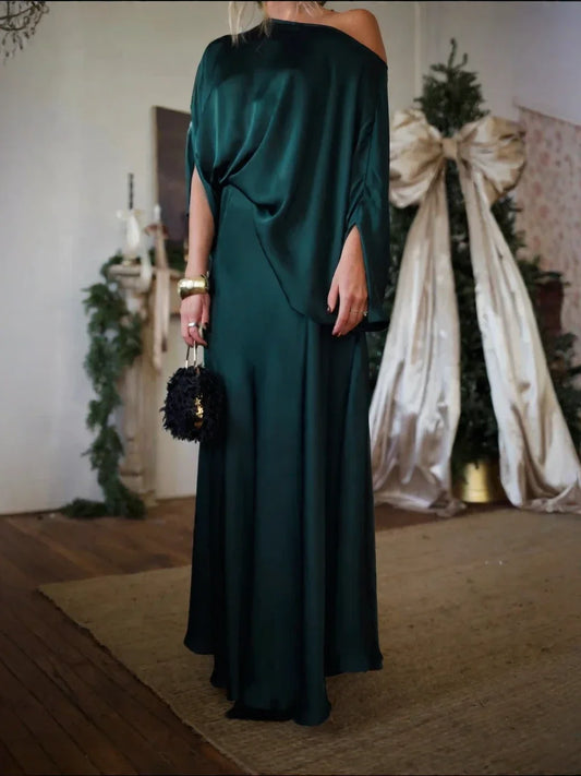 Puošni laisvo kirpimo suknelė moterims