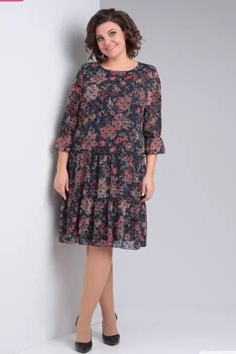 Nauja pavasarinė marginta suknelė