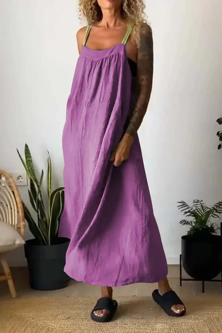 Paprasta medvilninė suknelė
