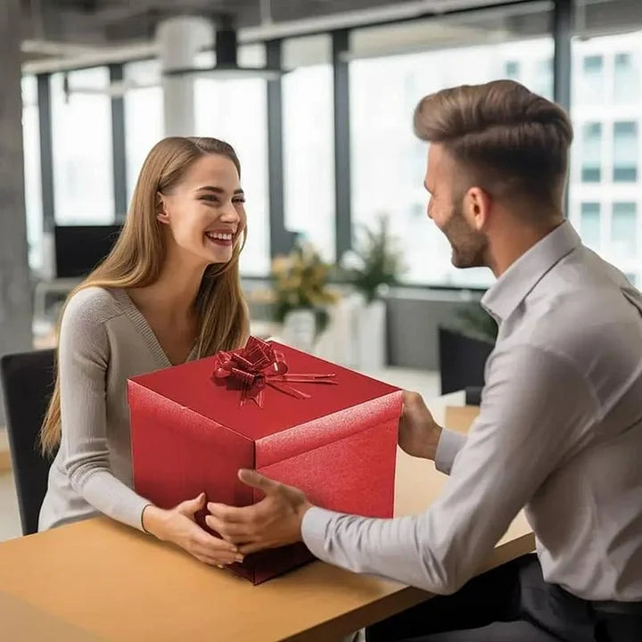 Kūrybinga kalėdinė dovanų dėžutė: 5 aukštų staigmenos dovanų dėžutė su juostele