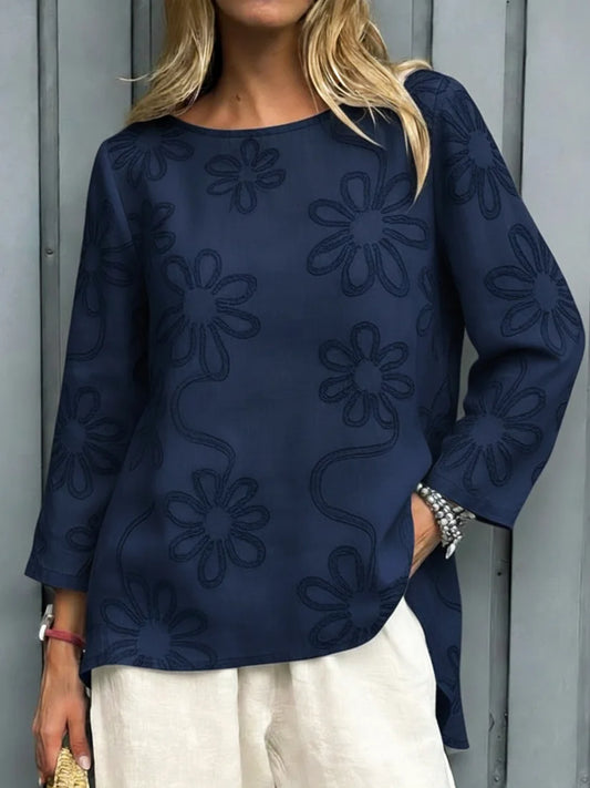 Laisvalaikio gėlėti marškiniai