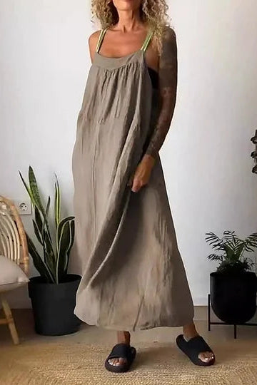 Paprasta medvilninė suknelė