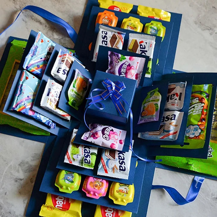 Kūrybinga kalėdinė dovanų dėžutė: 5 aukštų staigmenos dovanų dėžutė su juostele