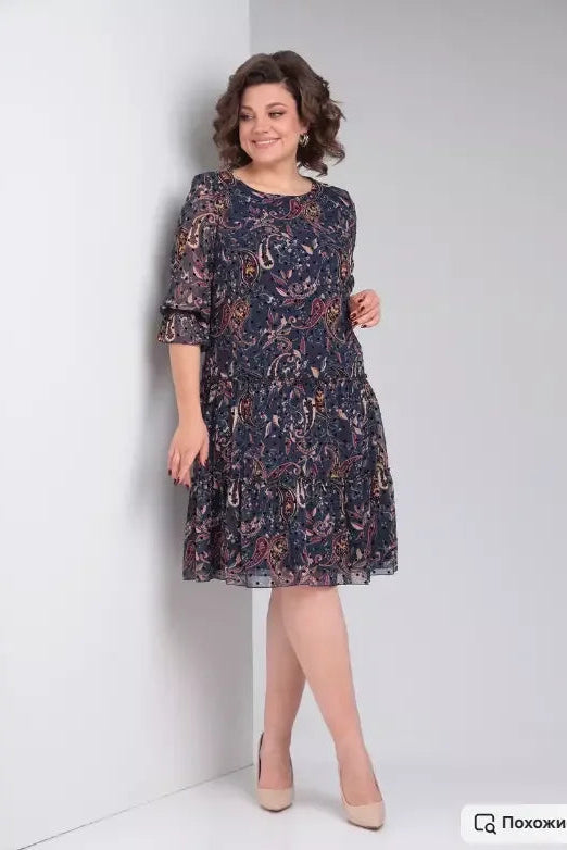 Nauja pavasarinė marginta suknelė