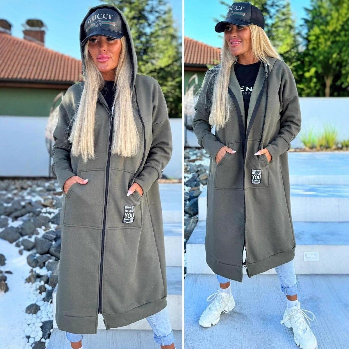 Rudeninis ilgas megztinis