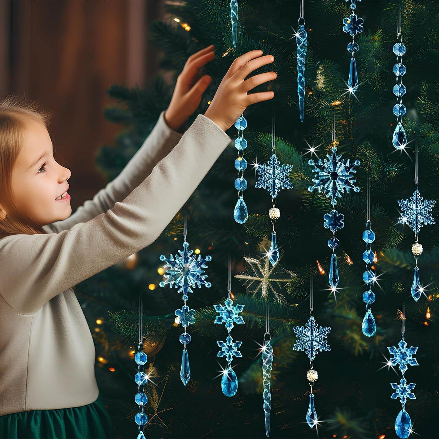 🎄Kalėdinis išpardavimas🔥18 akrilinių eglės papuošimų
