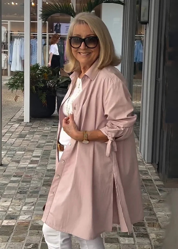 Ilgi marškiniai su apykakle