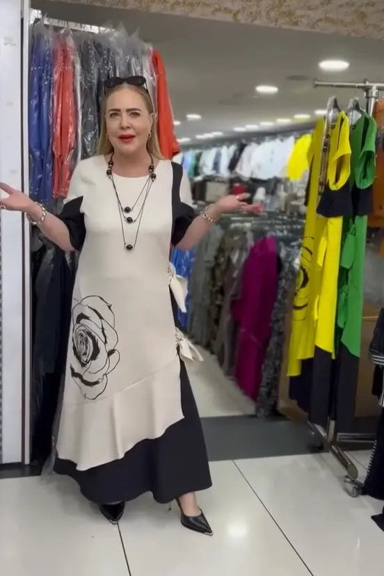 Nauja laisvalaikio suknelė su kaspinu