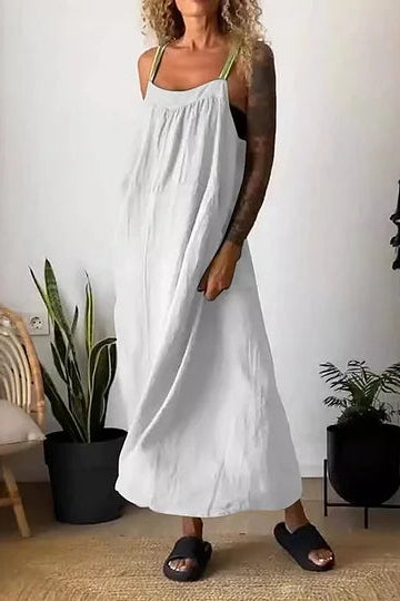 Paprasta medvilninė suknelė