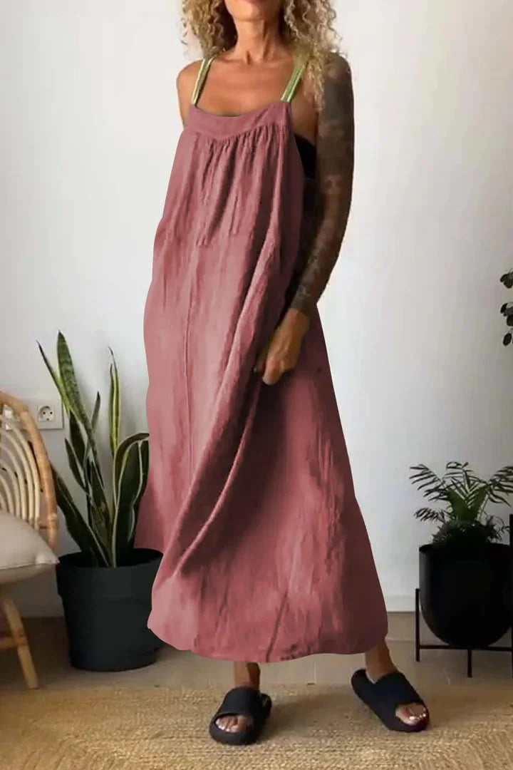 Paprasta medvilninė suknelė