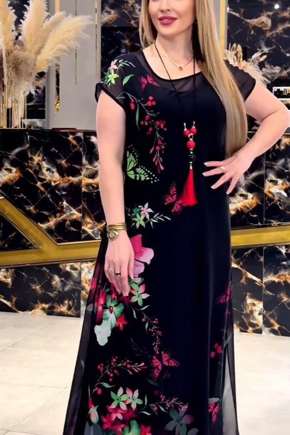 Kasdienė gėlėta suknelė