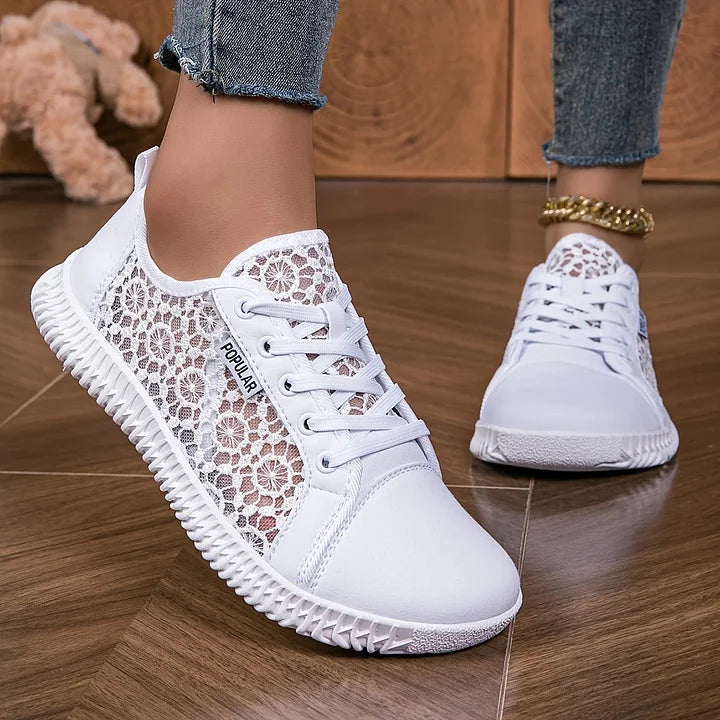 Moteriški kvėpuojantys tinkliniai mokasinai