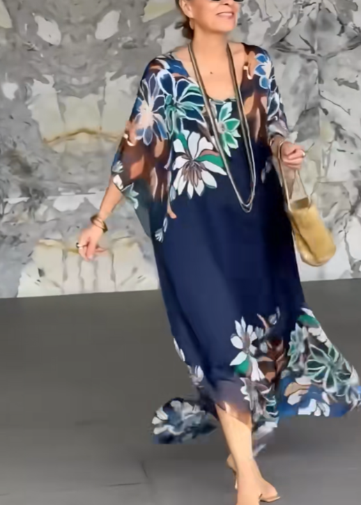 Raštuota maksi suknelė