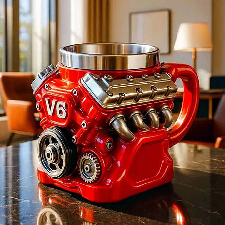 Nerūdijančio plieno V8 variklio puodelis
