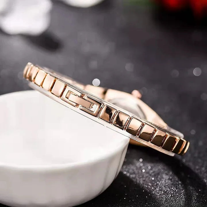 💎Moteriškas laikrodis su krištolo apyranke⌚⌛