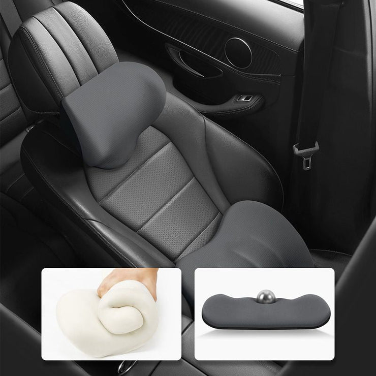 Ergonomiška automobilio sėdynės galvos atrama ir nugaros apačios pagalvė