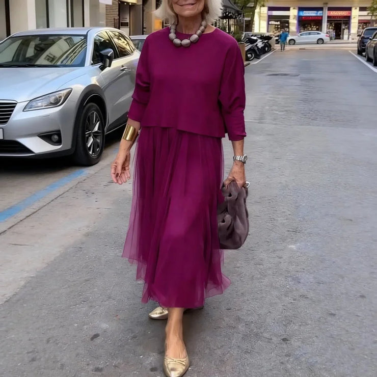 Moteriška tinklinio audinio suknelė