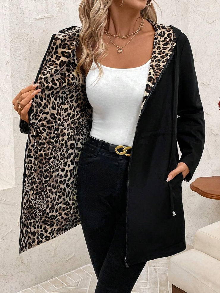 Dvipusis gobtuvas su leopardo raštu