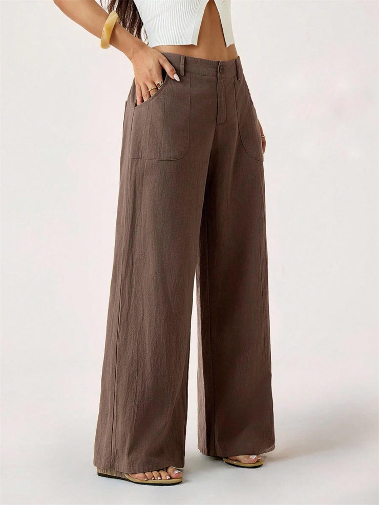 Moteriškos vasarinės klasikinės lengvos kelnės