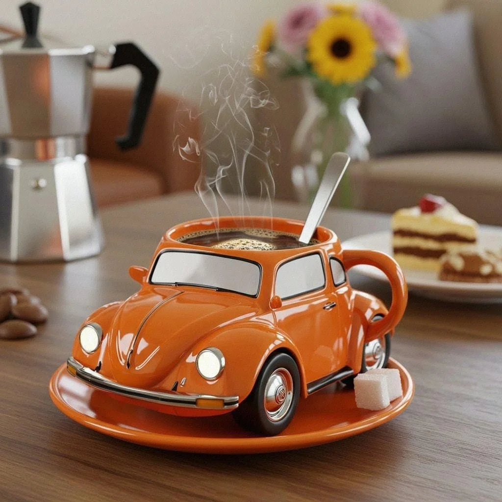 Vabalo automobilio formos puodelis
