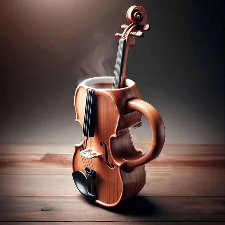 Muzikos instrumentų formos puodelis