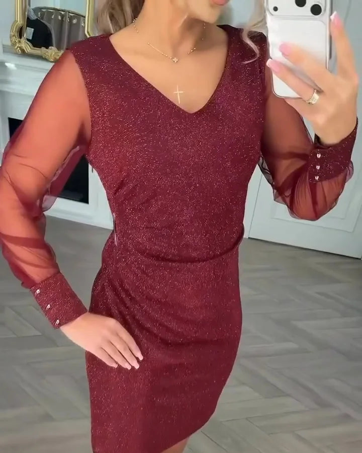 Šventinė suknelė su blizgučiais