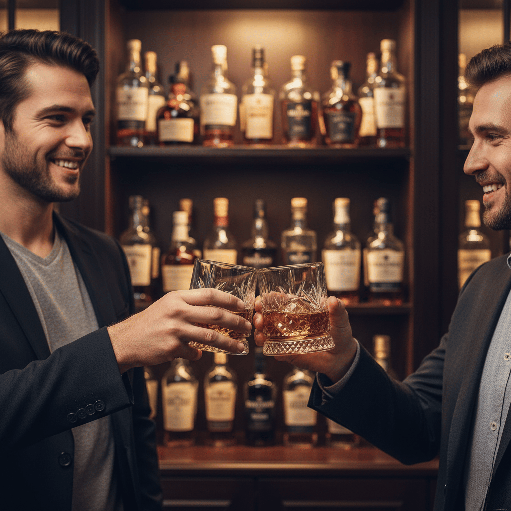 360° besisukanti kinetinio krištolo viskio taurė