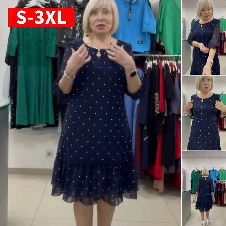 Puošni suknelė su žirniukais