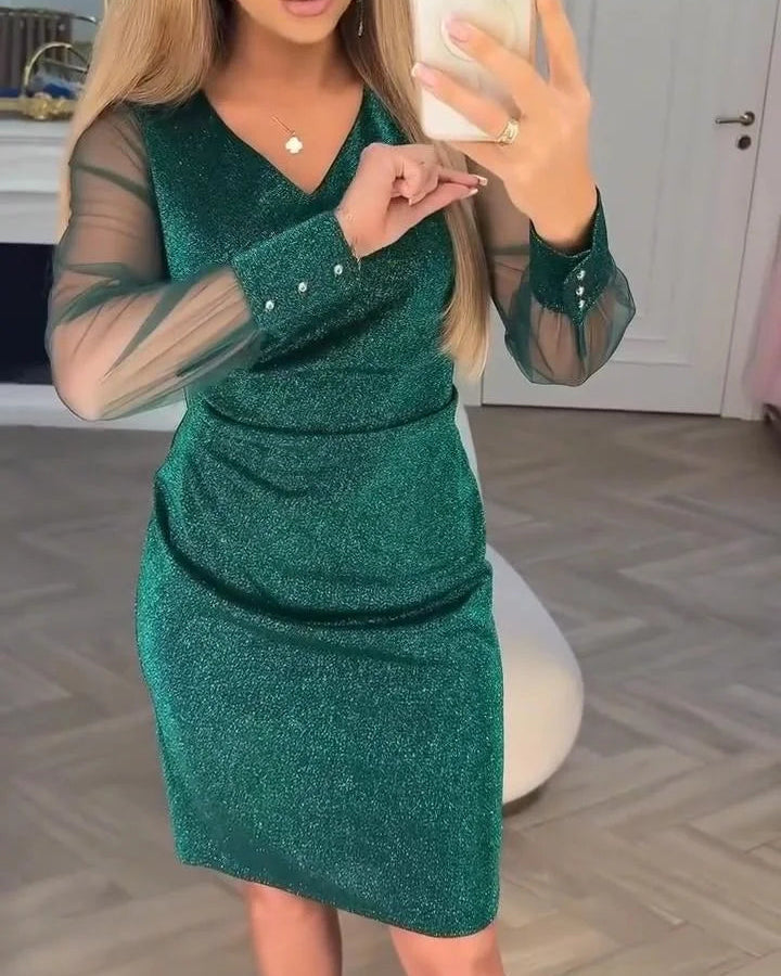 Šventinė suknelė su blizgučiais