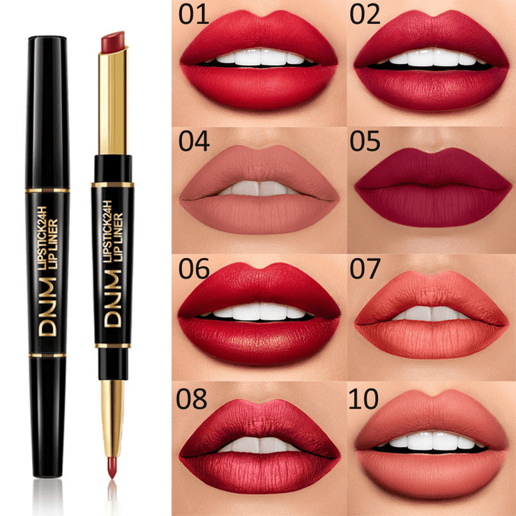 💄Vandeniui atsparus lūpų pieštukas 2 viename