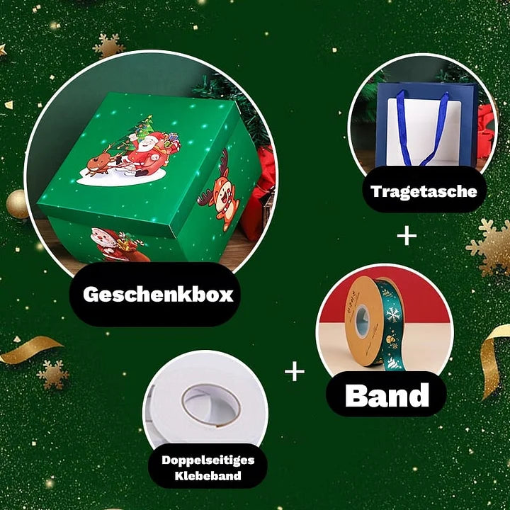 Kūrybinga kalėdinė dovanų dėžutė: 5 aukštų staigmenos dovanų dėžutė su juostele