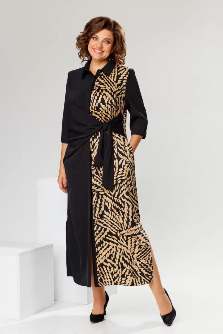 Prabangi suknelė su dirželiu