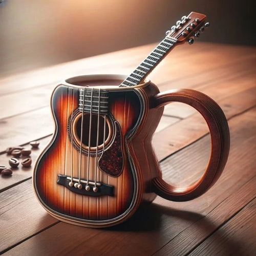Muzikos instrumentų formos puodelis