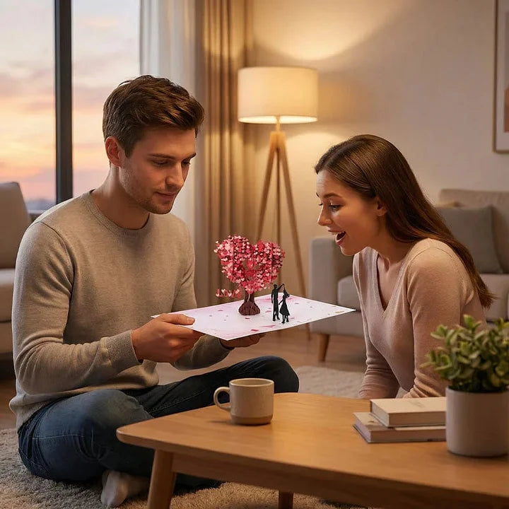 3D iššokanti atvirutė Valentino dienai