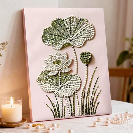 „Pasidaryk pats“ perlų paveikslas su rėmeliu namų sienų dekoravimui