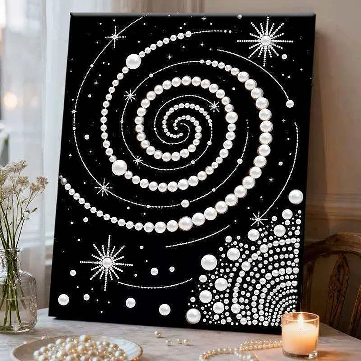 „Pasidaryk pats“ perlų paveikslas su rėmeliu namų sienų dekoravimui