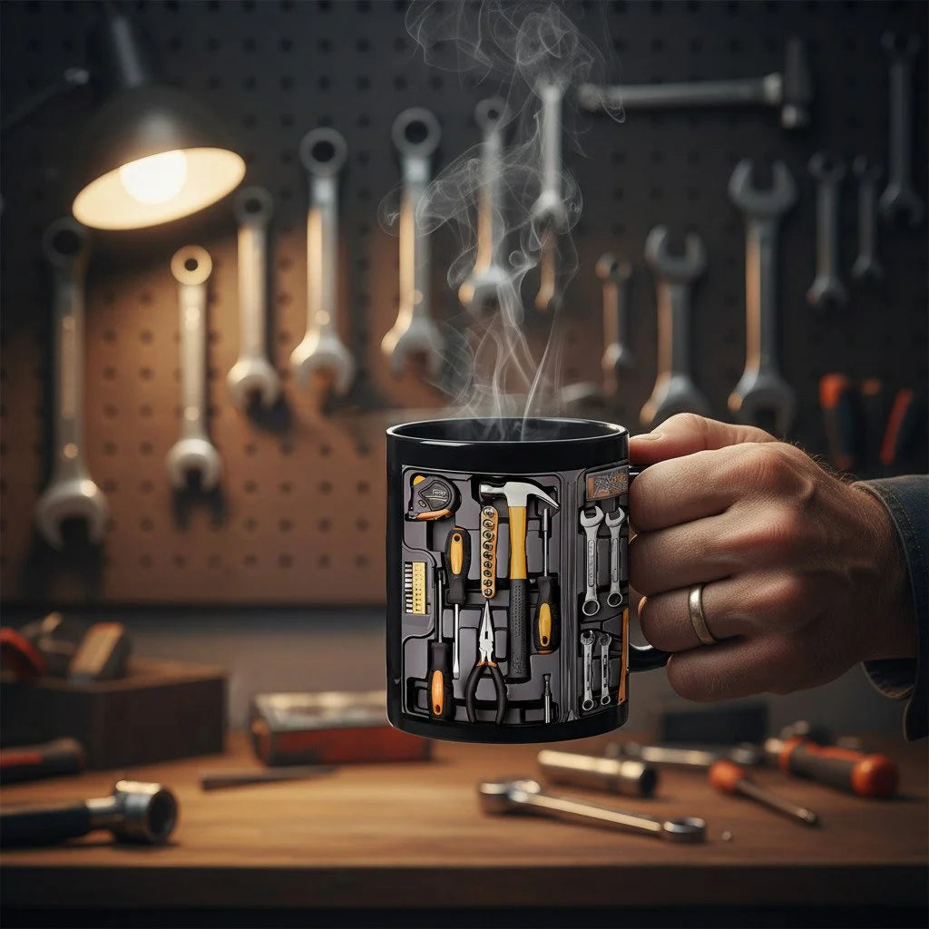 Puodelis „Pats geriausias mechaniko įrankių rinkinys“