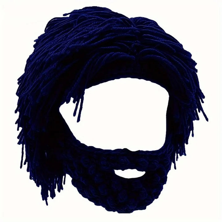 Išskirtinė kepurė su plaukų ir barzdos imitacija vyrams