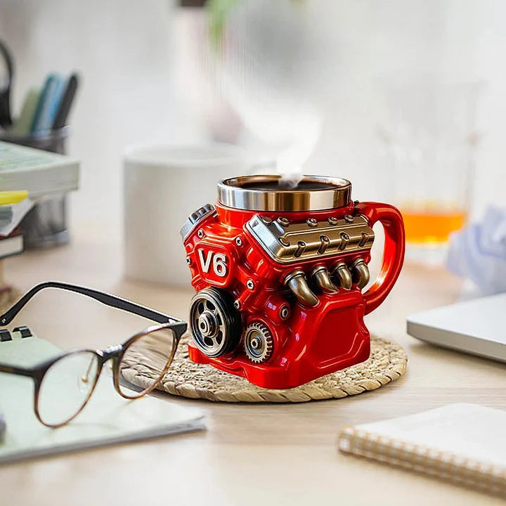 Nerūdijančio plieno V8 variklio puodelis