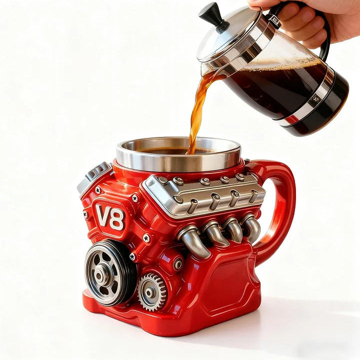 Nerūdijančio plieno V8 variklio puodelis