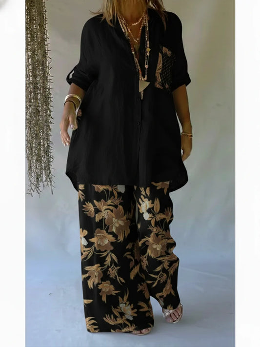 Laisvalaikio marškinių bei kelnių dviejų dalių komplektas (Copy)