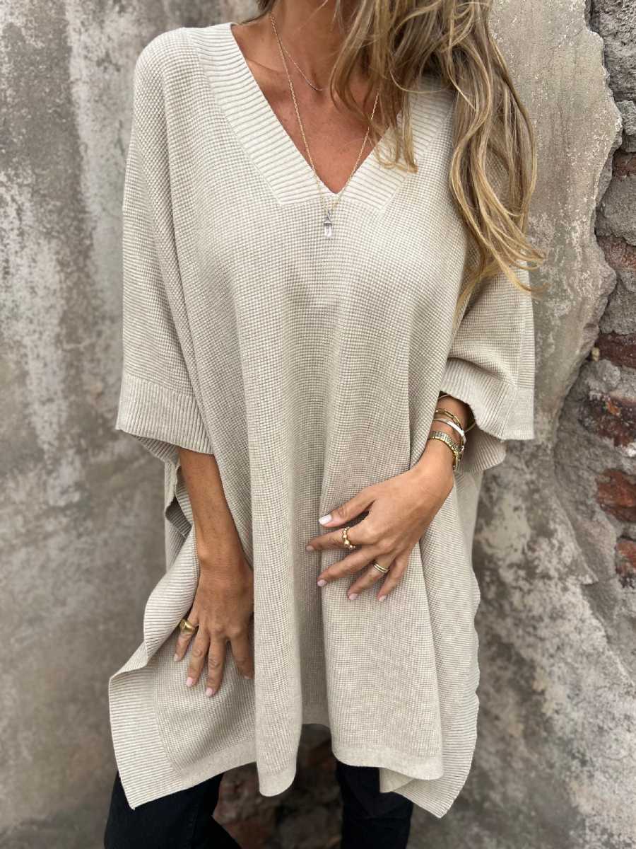 Moteriškas megztinis-pončas