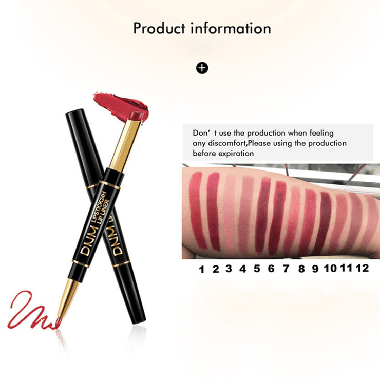 💄Vandeniui atsparus lūpų pieštukas 2 viename