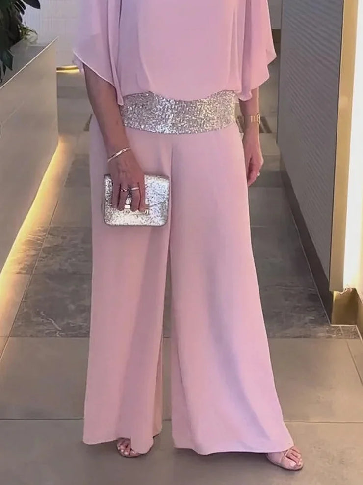 🌸 Elegantiškas dviejų dalių rinkinys su spalvotais blizgučiais