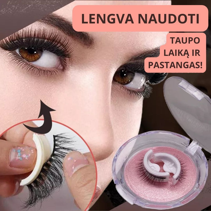 Neperšlampamos, lipnios, daugkartinio naudojimo dirbtinės blakstienos - prekinis.lt
