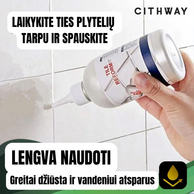 Vandeniui atsparus plytelių tarpų taisymo užpildas - prekinis.lt