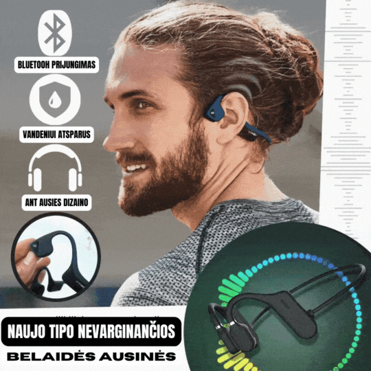 Naujo tipo priglundančios ir nevarginančios belaidės ausinės