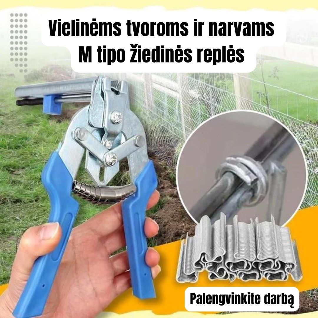 M tipo tvoroms žiedų replės + (600 vnt. žiedelių)